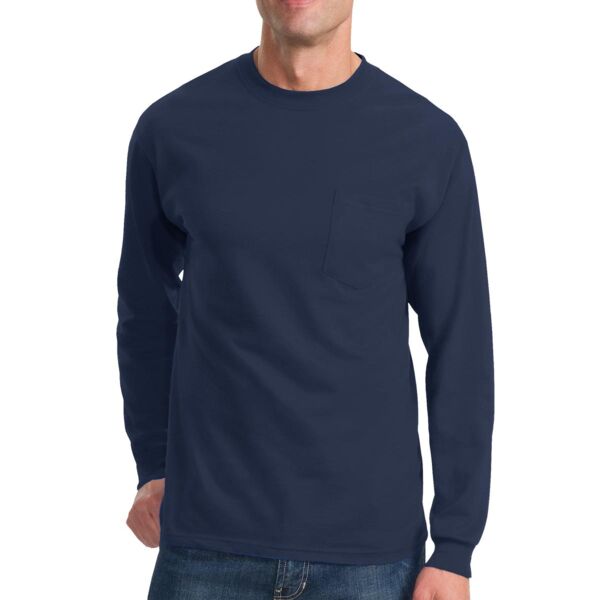 Long Sleeve Essential T Shirt with Pocket Thumbnail