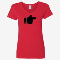 Ladies' Heavy Cotton™ V-Neck T-Shirt Thumbnail