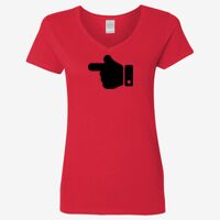 Ladies' Heavy Cotton™ V-Neck T-Shirt Thumbnail