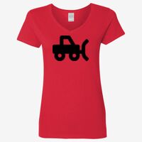 Ladies' Heavy Cotton™ V-Neck T-Shirt Thumbnail