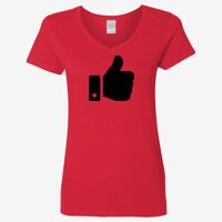 Ladies' Heavy Cotton™ V-Neck T-Shirt Thumbnail