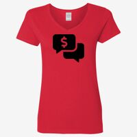 Ladies' Heavy Cotton™ V-Neck T-Shirt Thumbnail