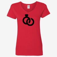 Ladies' Heavy Cotton™ V-Neck T-Shirt Thumbnail