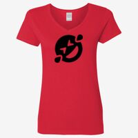 Ladies' Heavy Cotton™ V-Neck T-Shirt Thumbnail