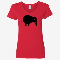 Ladies' Heavy Cotton™ V-Neck T-Shirt Thumbnail