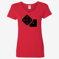 Ladies' Heavy Cotton™ V-Neck T-Shirt Thumbnail