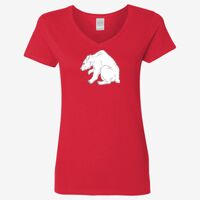 Ladies' Heavy Cotton™ V-Neck T-Shirt Thumbnail