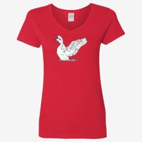 Ladies' Heavy Cotton™ V-Neck T-Shirt Thumbnail