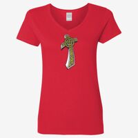 Ladies' Heavy Cotton™ V-Neck T-Shirt Thumbnail