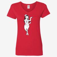 Ladies' Heavy Cotton™ V-Neck T-Shirt Thumbnail