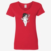 Ladies' Heavy Cotton™ V-Neck T-Shirt Thumbnail