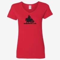 Ladies' Heavy Cotton™ V-Neck T-Shirt Thumbnail