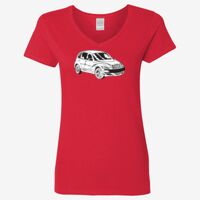 Ladies' Heavy Cotton™ V-Neck T-Shirt Thumbnail