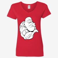 Ladies' Heavy Cotton™ V-Neck T-Shirt Thumbnail