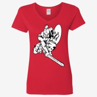 Ladies' Heavy Cotton™ V-Neck T-Shirt Thumbnail