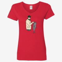 Ladies' Heavy Cotton™ V-Neck T-Shirt Thumbnail