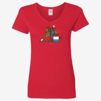 Ladies' Heavy Cotton™ V-Neck T-Shirt Thumbnail